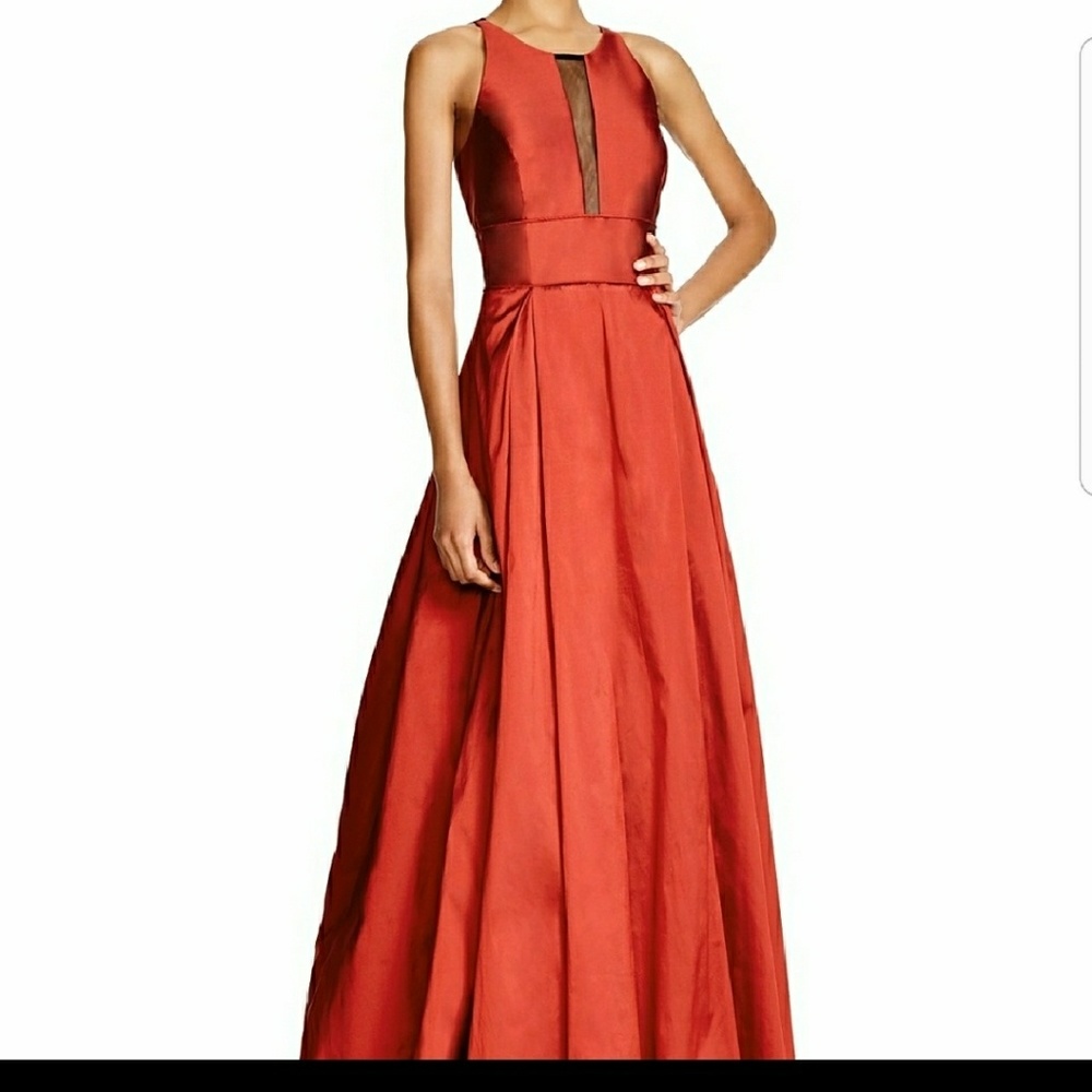 Aidan Mattox Sleeveless Ruby Gown
